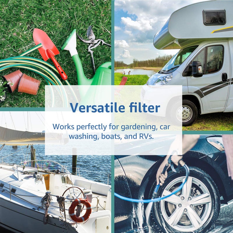 Filterlogic RV & Marine Inline Water Filter for Boats, RVs, NSF Certified, Campers, Gardening, Planting, Trailer or Motor Home KDF Filter, Pack of 2 - Image 5